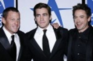 Lance Armstrong, Jake Gyllenhaal and Robert Downey Jr. Photo