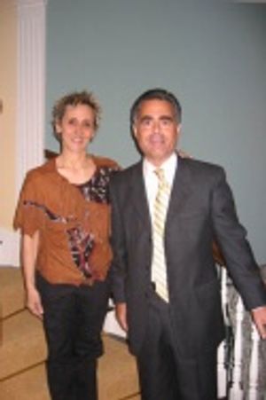 Director / producer Ann Marie DeAngelo with Rolex President / CEO Allen Brill Photo