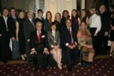 James J. Heinze, Helen Guditis, Stewart Lane, Bonnie Comley and performers Photo
