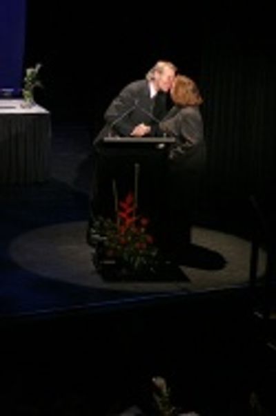 Jim Dale and the Honorable Liz Krueger Photo