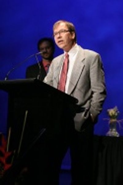 Roger Danforth (acceptor of the Theatre Arts Education Award to an Organization--Dram Photo