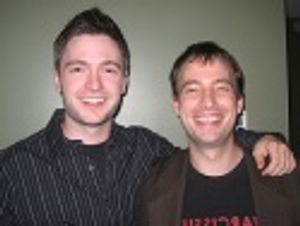 Parting shot of composer and lyricists Lucian Piane and Zeke Farrow Photo