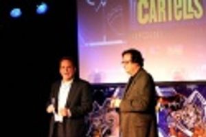 Executive director Michael Rosenberg and writer Douglas Carter Beane greet the capaci Photo