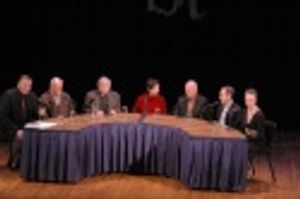 Robert Viagas, Harold Prince, Edward Albee, Lynn Ahrens, Terrence McNally, Stephen Fl Photo