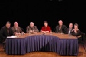 Robert Viagas, Harold Prince, Edward Albee, Lynn Ahrens, Terrence McNally, Stephen Fl Photo