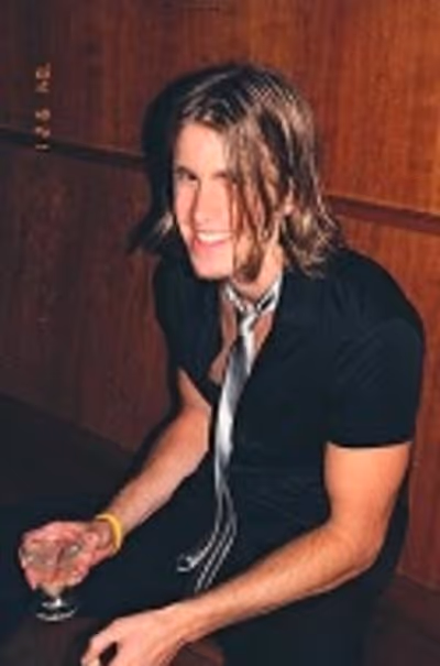 Gavin Creel lets his hair down for the
after party. Photo