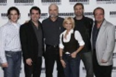 Choreographer Andy Blankenbuehler, Brian D'Arcy James, Walter Charles, Kristin Chenow Photo