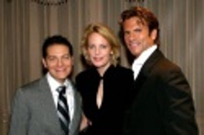 Michael Feinstein, Kathleen Kinmont and Lorenzo Lamas Photo