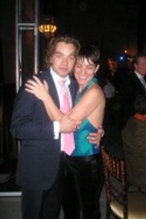 Hadley Fraser and associate director Tara Young Photo