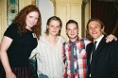 Marianne Hardart, Jeffrey Carlson, Euan Morton and Jeremy Gilley Photo