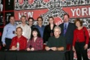 Joel Grey, Bebe Neuwirth and James Naughton with the Sony promotion team Photo