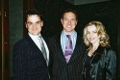 Kris Stewart (NYMF, Executive Director) and Producer Kevin McCollum (NYMF Gala Honore Photo