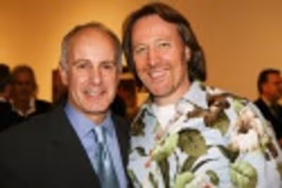 
Actors' Fund Executive Director Joe Benincasa with the show's Musical Director John Photo
