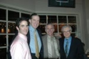 Andy Blankenbuehler, Nick Wyman, Mark Hoebee and Sheldon Harnick Photo