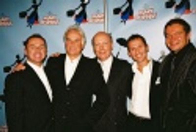 Stephen Mear, Richard Eyre, Julian Fellowes, George Stiles and Anthony Drewe Photo