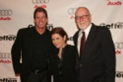 Carrie Fisher flanked by Director Joshua Ravetch and Gil Cates Photo