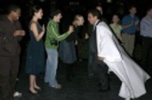 Rommy Sandhu with Ashley Brown and Mary Poppins cast Photo