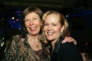 Wig designer Angela Cobbin and Rebecca Luker Photo