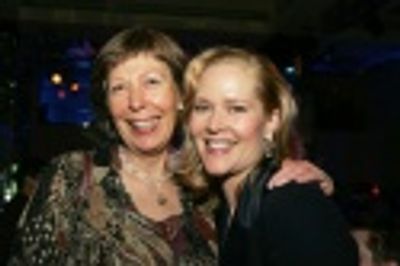 Wig designer Angela Cobbin and Rebecca Luker Photo