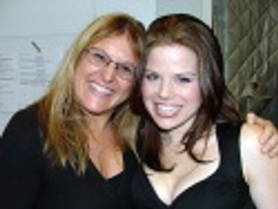 Broadway vocal coach Liz Caplan with Megan Hilty Photo
