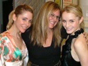 Liz Caplan flanked by her students Kerry Butler and Kate Reinders Photo