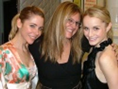 Liz Caplan flanked by her students Kerry Butler and Kate Reinders Photo