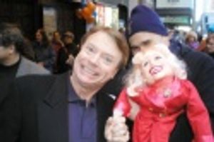 Jay Johnson greets "Carol Channing" with Alan Markinson, House Manager of the Helen H Photo