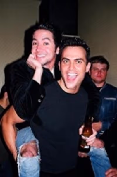 Cheyenne Jackson taking Scott for a ride! Photo