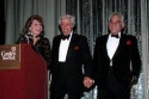Betty Comden, Adolph Green and Leonard Bernstein attending a gala at the Sheraton Cen Photo