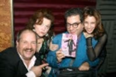 Chris Wells, Charlotte Booker, Michael Musto and Nancy Balbirer with Musto's new book Photo