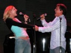 Both Becca and Miguel hitting their money notes! Photo