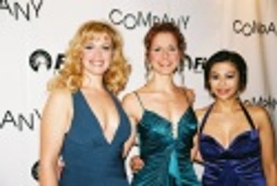 Bobby's onstage girlfriends: Elizabeth Stanley, Kelly Jeanne Grant and Angel Desai Photo