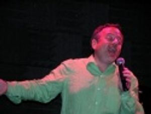 Tony Award-winning composer Marc Shaiman gets
into his Frank Sinatra mode to sing a  Photo