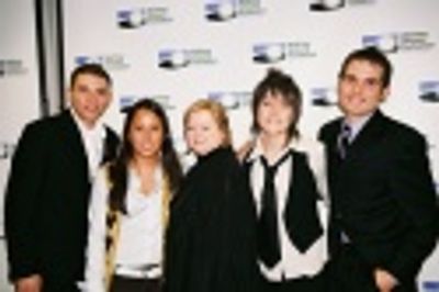 Judy Shepard with the Youth Advisory Council: Ryan Olson, Jennifer Wolhner, Ellen Ada Photo