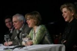 Paul Rudnick, Peter Filichia, Jackie Hoffman and Christine Baranski Photo