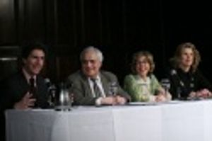 Paul Rudnick, Peter Filichia, Jackie Hoffman and Christine Baranski Photo