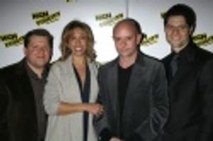 The creative team: David Lindsay-Abaire, Amanda Green, Nick Hornby and Tom Kitt Photo