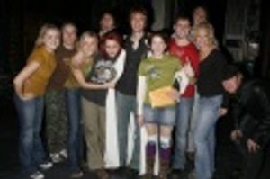Paul Castree with cast members including Jon Patrick Walker, Justin Brill and Jenn Co Photo