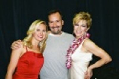 Laura Bell Bundy, BC/EFA's Frank Conway and Felicia Finley Photo