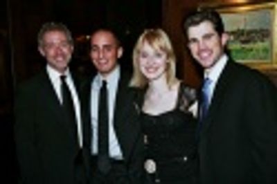 Scott Frankel, Nehal Joshi, Erin Davie and Matt Cavenaugh of the Broadway musical Gre Photo