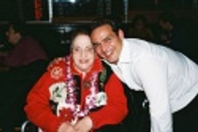 Jo Jo Lenzi (Linda's Mom) - with her favorite, Ruben Flores Photo