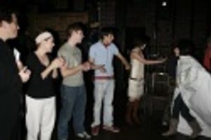 Krysta Rodriguez with Michael Mayer, Christine Estabrook, Jonathan B. Wright, Gideon  Photo