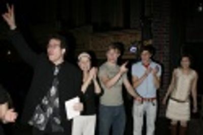 Michael Mayer, Christine Estabrook, Jonathan B. Wright and cast Photo