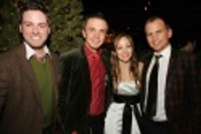 UPRIGHT's Musical Director Trapper Felides, Producer Shane Scheel, Autumn Reeser, Pro Photo