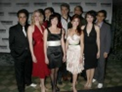 The cast, including Eric Santagata, Lorin Latarro, Sarah Jane Everman, Mike McGowan,  Photo