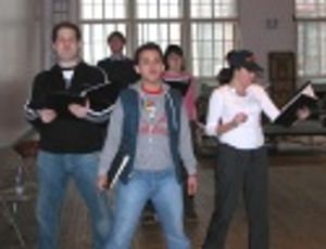 Avenue Q's Jordan Gelber, Mamma Mia's Sky, Aaron Staton, Hairspray's Michael Longoria Photo