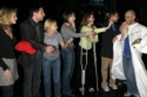 Dennis Stowe, with Paige Price, Vince Pesce, Kristin Chenoweth and cast members Photo