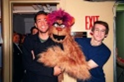 Zachary Levi, Trekkie Monster and Rick Lyon Photo