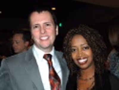 Playwright Brian Williams and actress Jennifer Leigh Warren Photo
