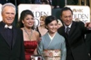 Clint Eastwood and wife with Kaho Minamiat and Ken Watanabe Photo